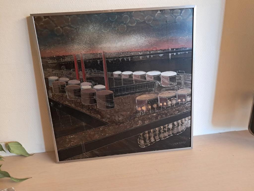 Schilderij op aluminium. Walter Vermin, Ophalen