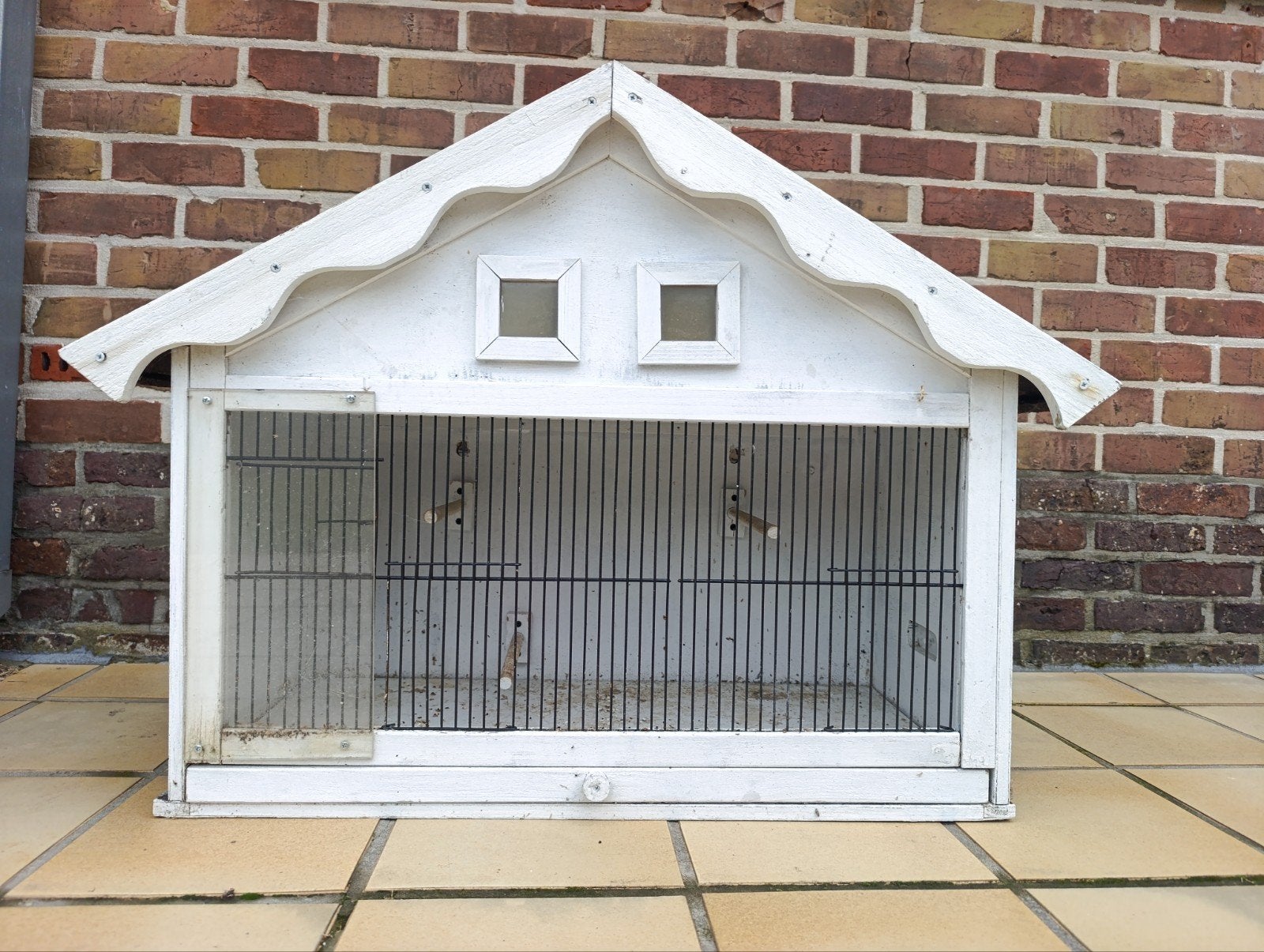 vogelkooi, Enlèvement, Utilisé, Bois, Cage à oiseaux