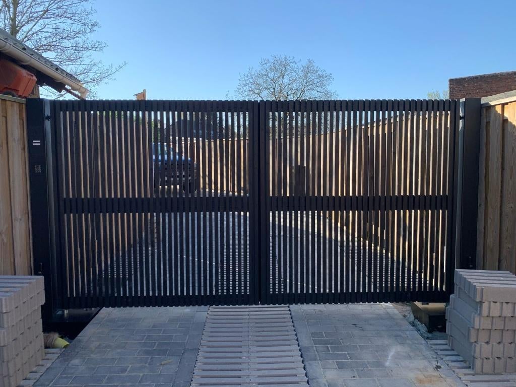 metalen poort, Ophalen of Verzenden, Nieuw, IJzer, Schuifpoort