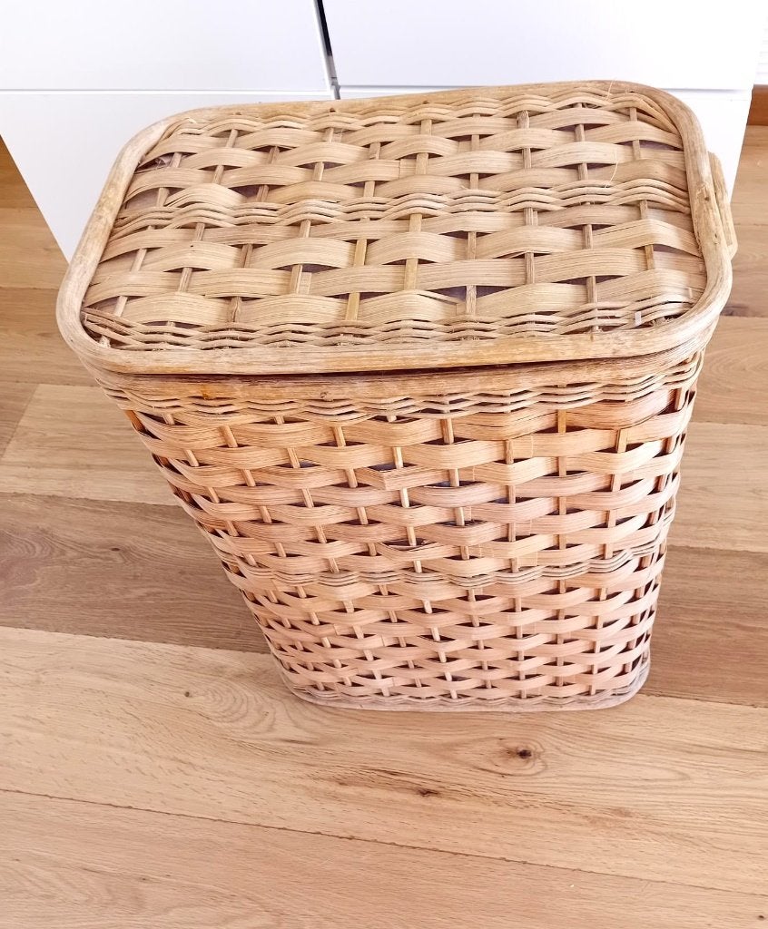 Panier à linge en rotin Casa, Avec couvercle, Osier, Comme neuf, Enlèvement