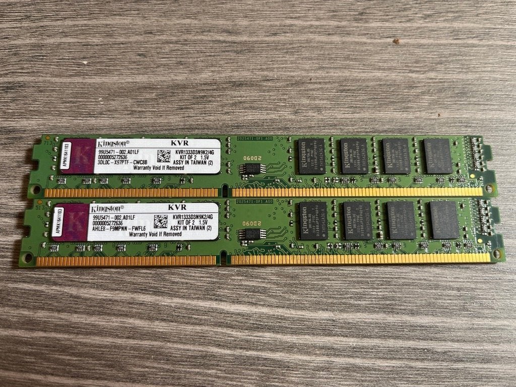 Kingston 8GB kit – 2 x 4GB DDR3-1333 ECC UDIMM, Informatique & Logiciels, Mémoire RAM, Enlèvement ou Envoi, 8 GB, DDR3, Serveur