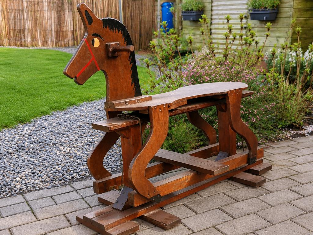 Antiek houten hobbelpaard - perfecte staat, Antiquités & Art, Antiquités | Jouets, Enlèvement