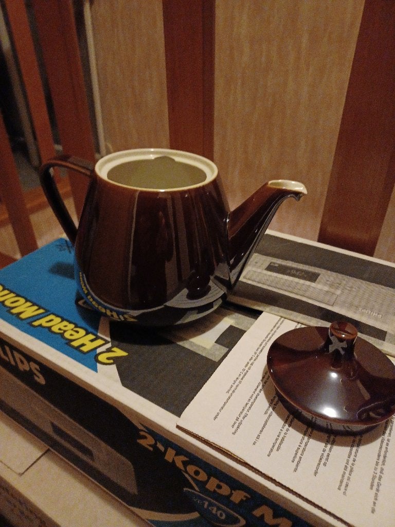 vintage theepot, Ophalen