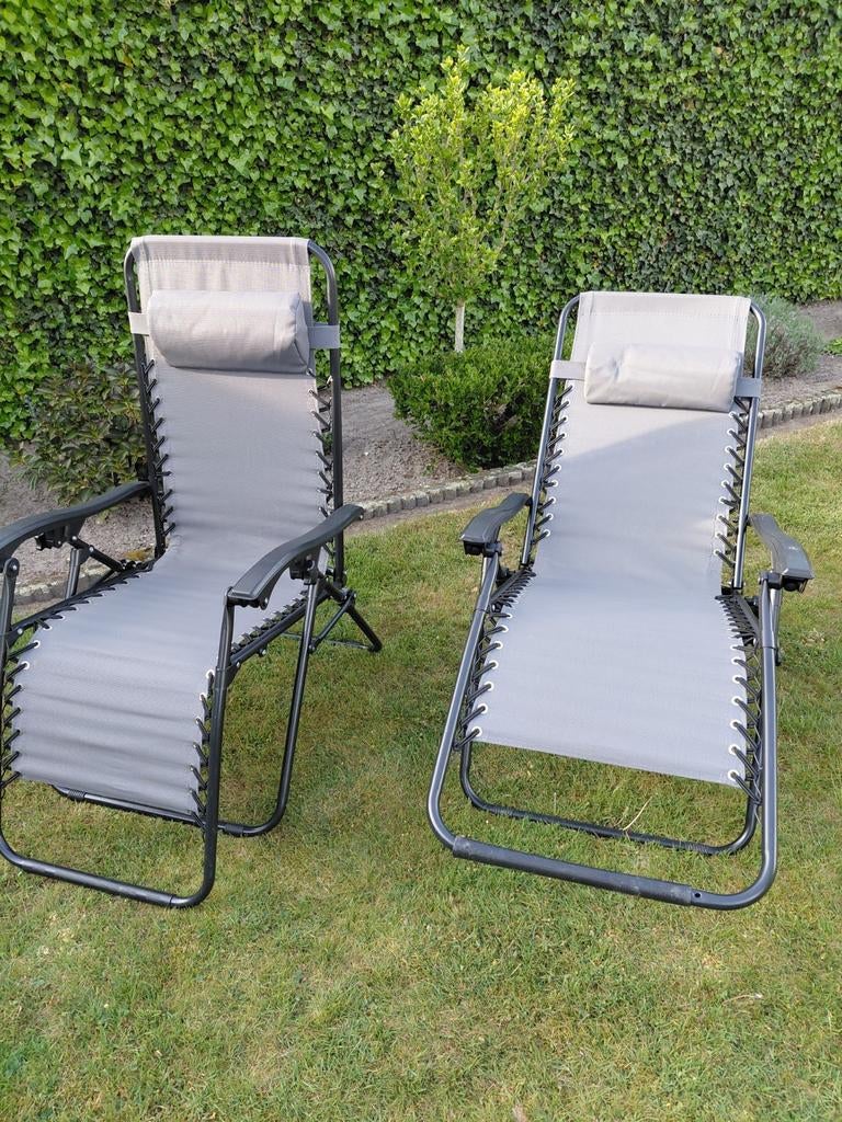 Te koop tuinstoelen en ligbed, Ophalen, Gebruikt, Verstelbaar