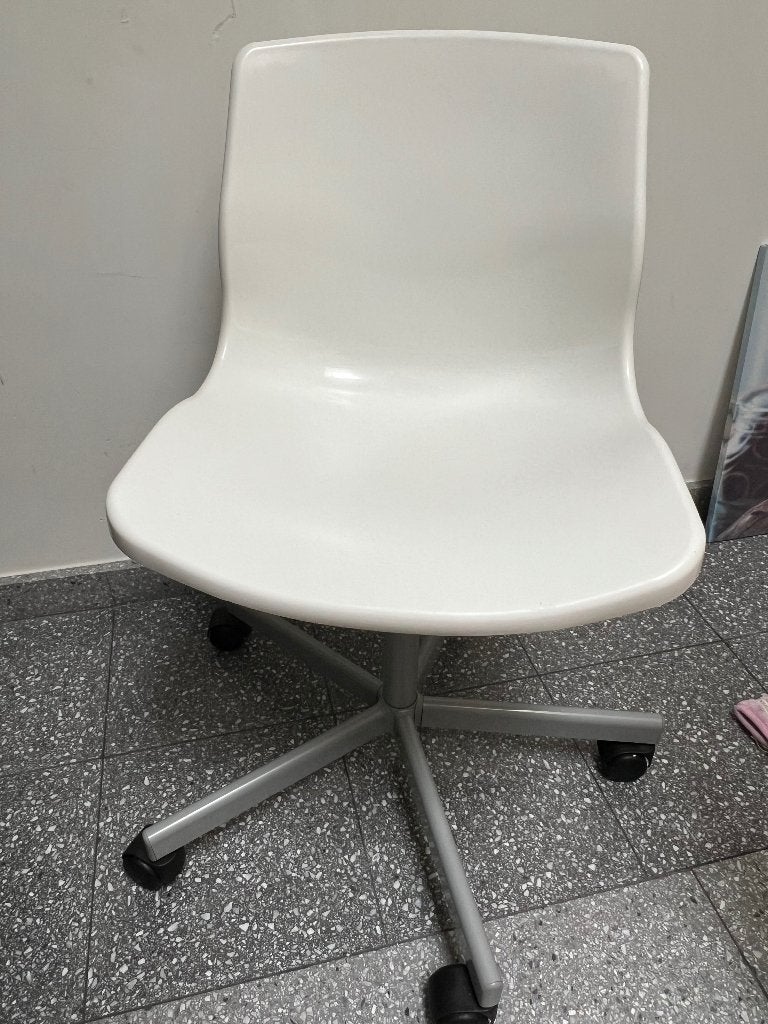 Chaise de bureau réglable en hauteur, Maison & Meubles, Enlèvement, Comme neuf, Blanc, Chaise de bureau