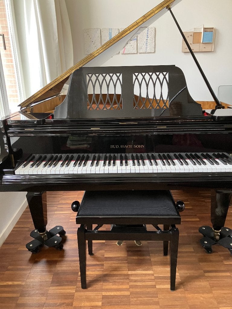 Vleugelpiano Rud. IBACH Sohn zwart  1m80, Muziek en Instrumenten, Piano's, Ophalen, Gebruikt, Zwart, Hoogglans