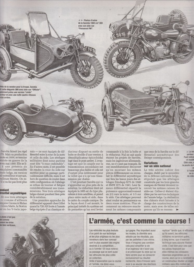 Moto Saroléa 1000 collection, Envoi, Utilisé