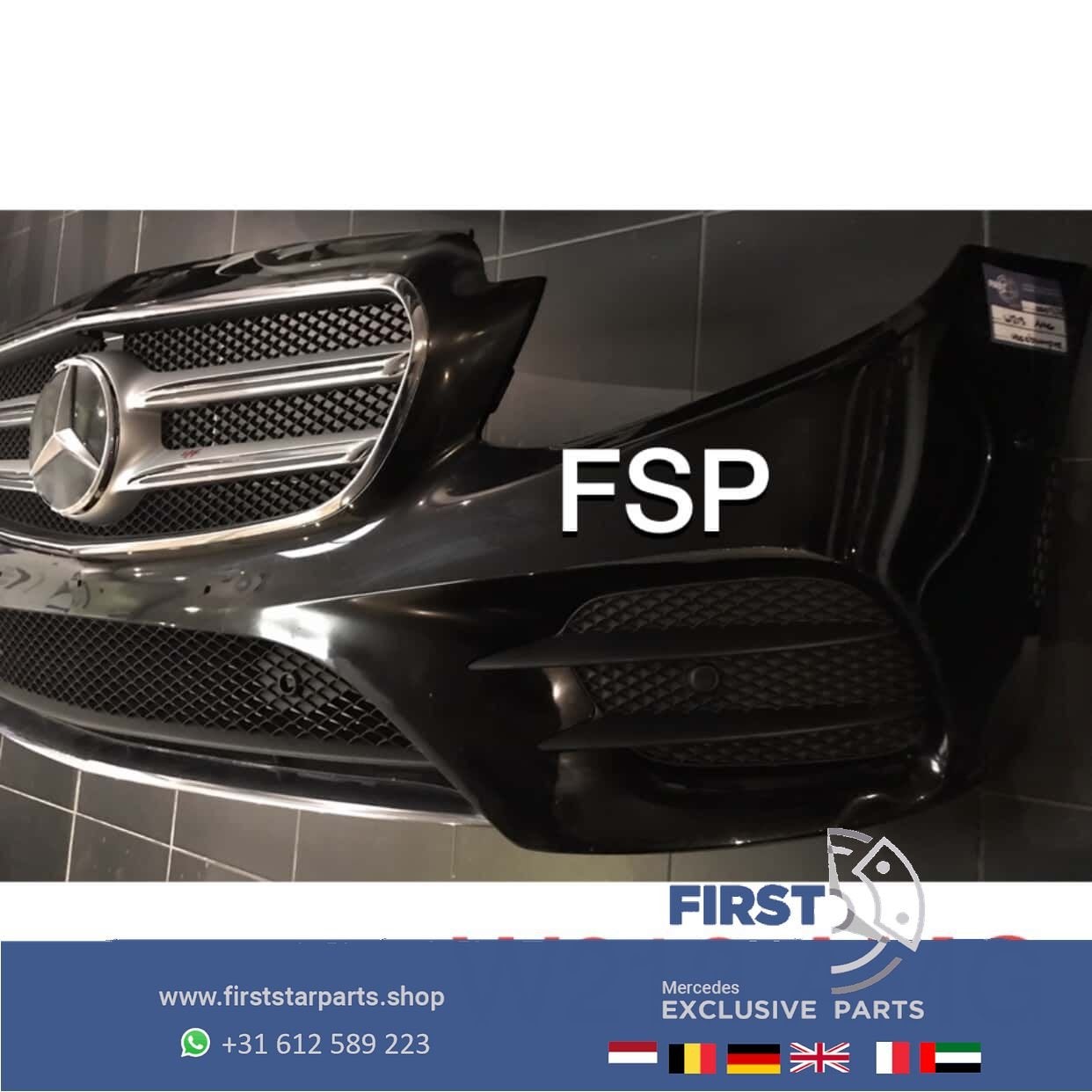 W213 S213 Mercedes E Klasse AMG VOORBUMPER COMPLEET zwart OR, Gebruikt, -, Voor, Ophalen of Verzenden