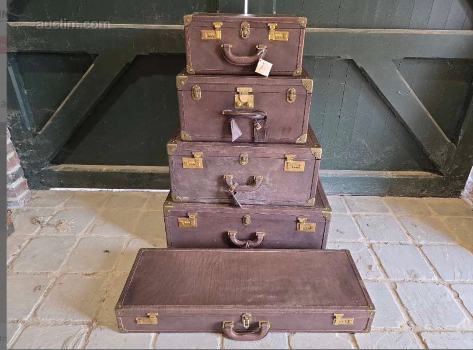 5x Magnifique valise/male en cuir italien ( faite main ), Enlèvement, Comme neuf