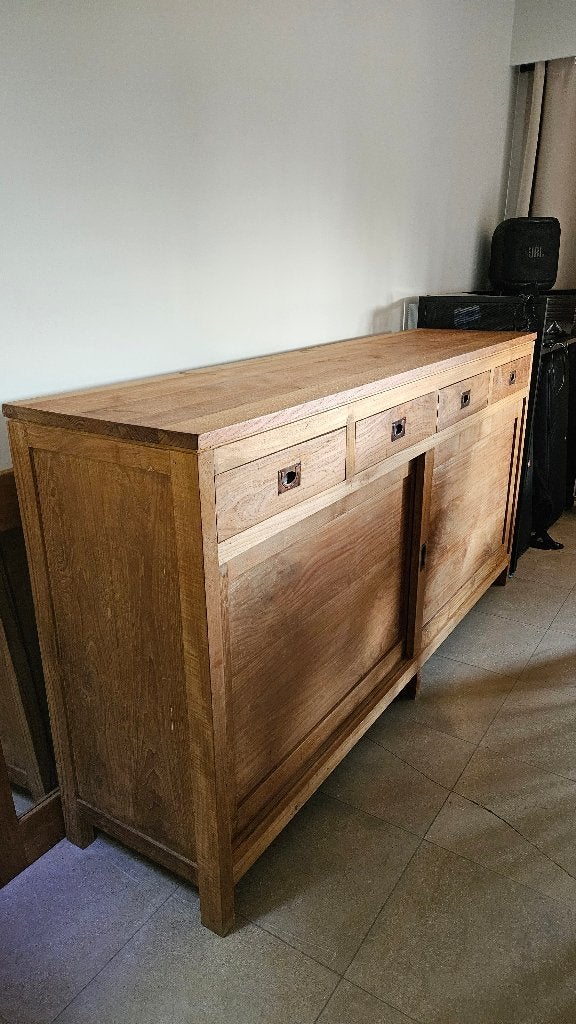 Buffetkast teak, Huis en Inrichting, Ophalen, 100 tot 150 cm, Teakhout, Zo goed als nieuw