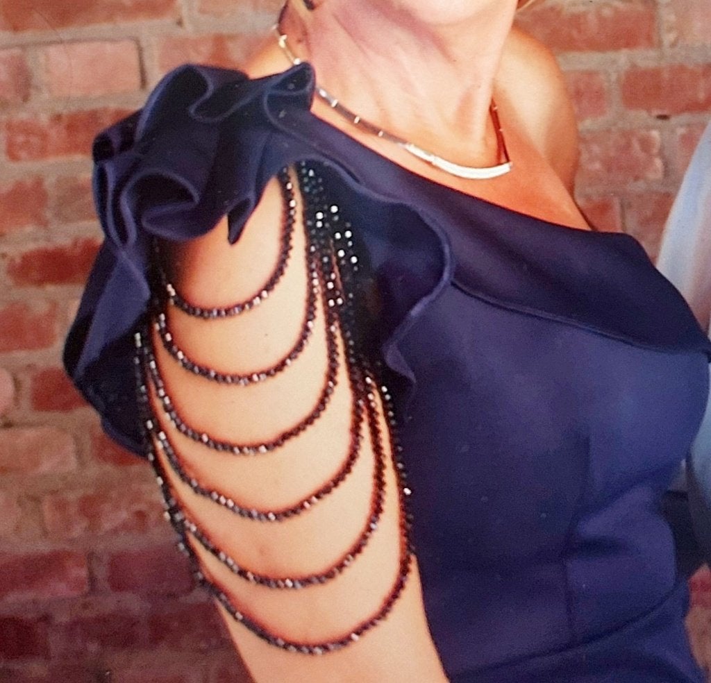 Gala/avondjurk met kralendetail, Neuf, Robe de gala, Taille 38/40 (M), Soka & Soka