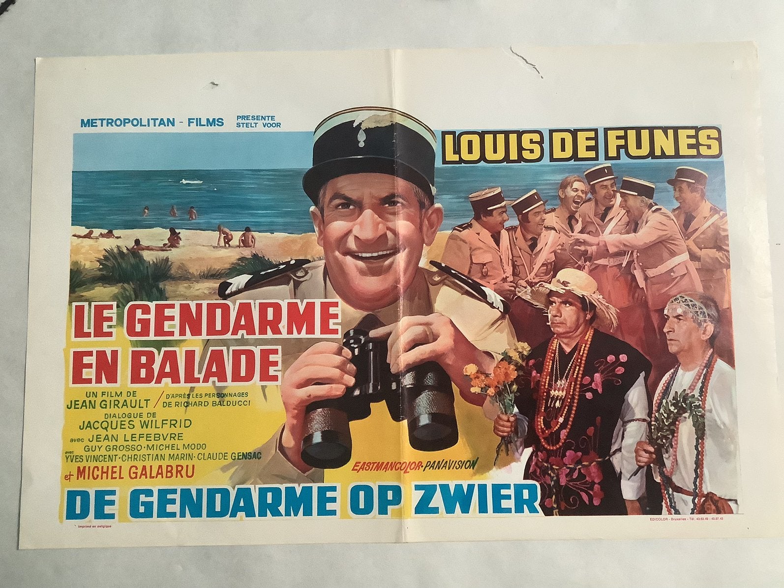 LOUIS DE FUNES  GENDARME  filmpostr   36-54 cm   USED, Ophalen of Verzenden