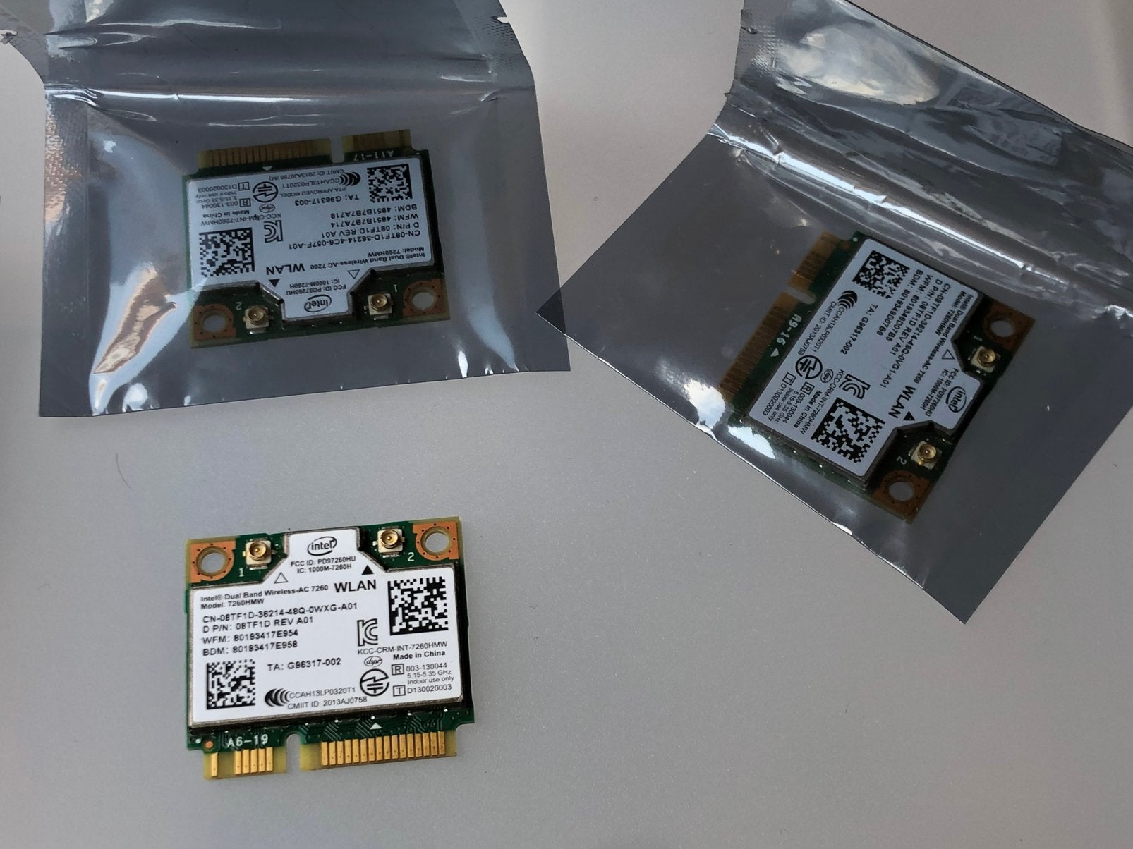 3x Intel Dual Band Wireless-AC 7260 WiFi kaart (7260HMW), Ophalen of Verzenden, Nieuw, Intern