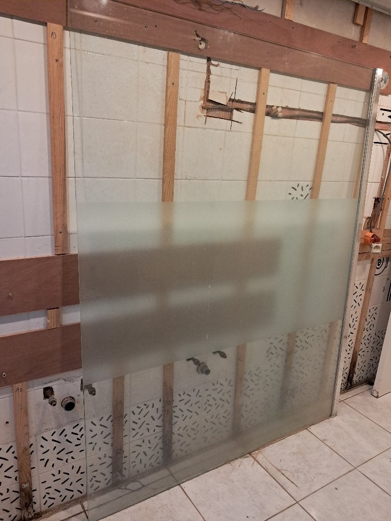 Gratis Douchewand voor inloopdouche, Doe-het-zelf en Bouw, Ophalen, Gebruikt, Overige typen, 160 cm of meer