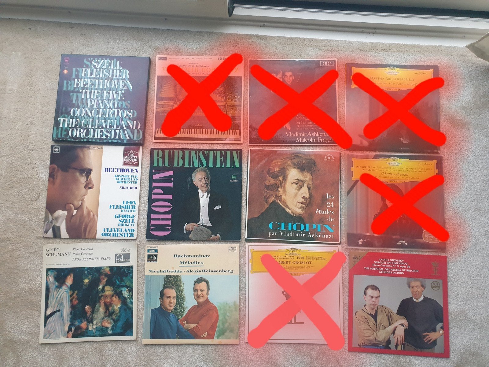 Piano Fleisher, Horowitz, Rubinstein, Weissenberg, Askenazi,, Ophalen of Verzenden