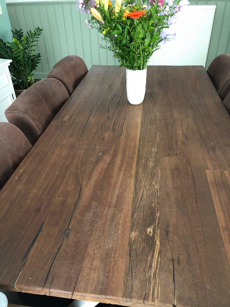 Eetkamer tafel met 4 stoelen, Huis en Inrichting, Tafels | Eettafels, Ophalen, Gebruikt, 100 tot 150 cm, Eikenhout