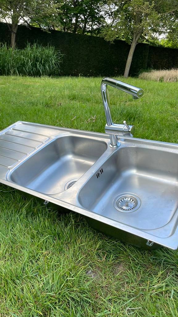 Dubbele spoelbak Franke, Huis en Inrichting, Ophalen, Gebruikt