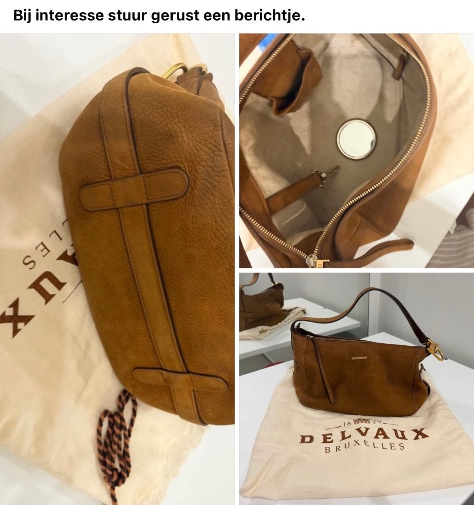 Delvaux, Ophalen of Verzenden, Gebruikt, Bruin, Handtas