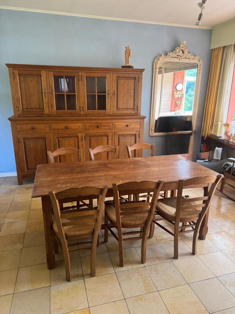 Salle  à manger en chêne massif, Enlèvement