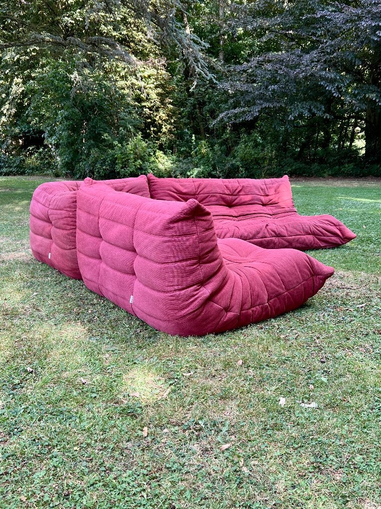 Ensemble Togo Ligne Roset 3 + 2 + angle, Maison & Meubles, Enlèvement, Utilisé, Synthétique