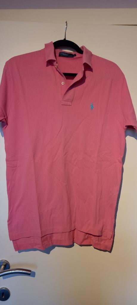 polo rose avec logo Ralph Lauren bleu taille S, Enlèvement ou Envoi, Rose, Comme neuf, Taille 46 (S) ou plus petite
