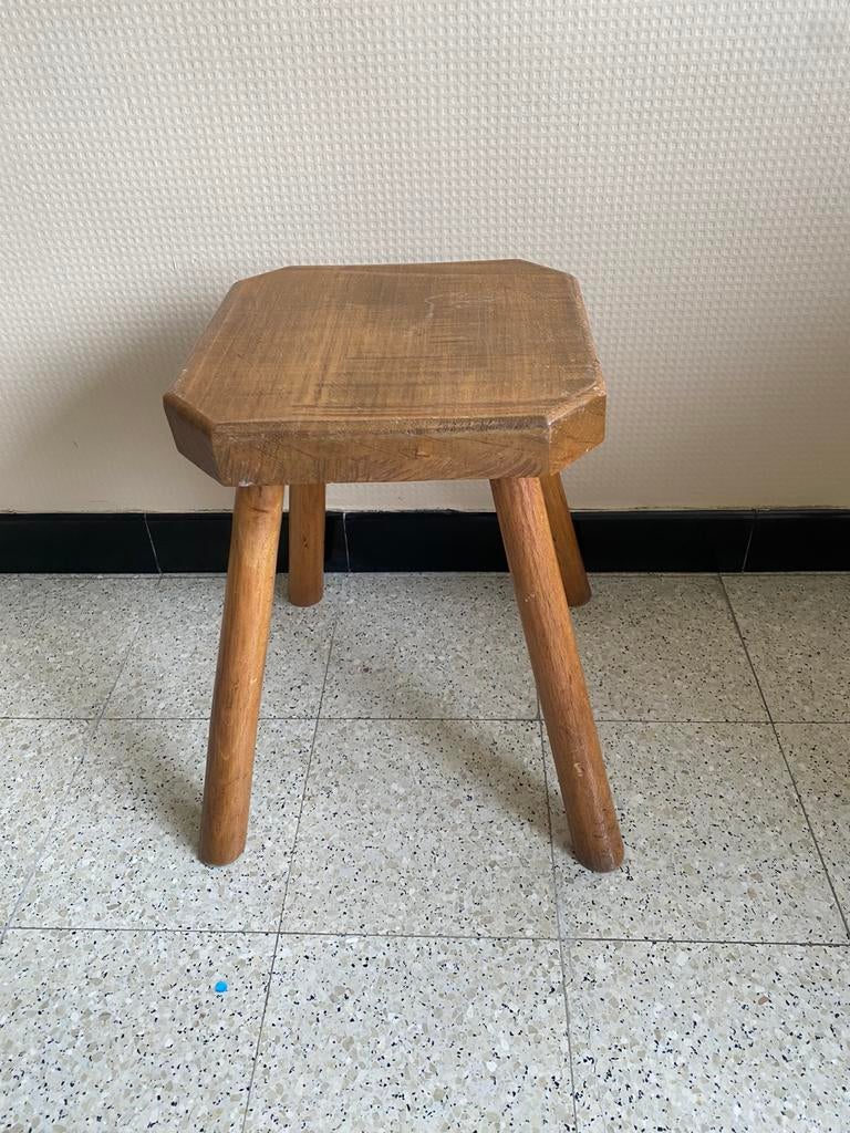 Tabouret/table vintage en bois, Enlèvement ou Envoi, Utilisé, Bois