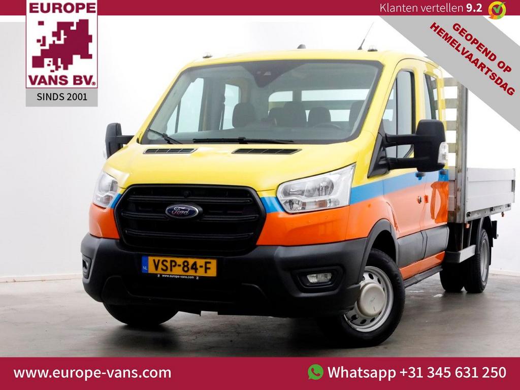 Ford Transit 350 2.0 TDCI 130pk D.C. Trend Open Laadbak Trek, Auto's, 264 g/km, Overige kleuren, Bedrijf, Ford