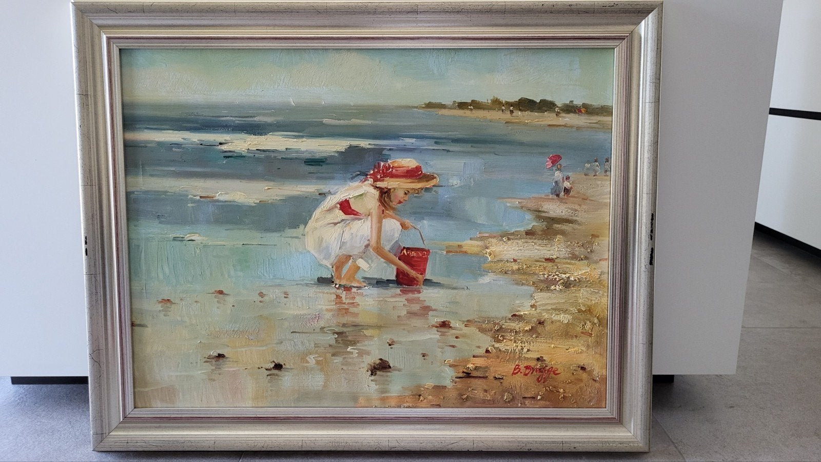 Gesigneerd strandtafereel, Ophalen, Gesigneerd, Landschap