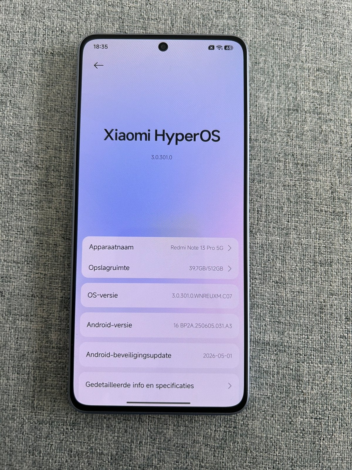Redmi Note 13 Pro 5G 12 Go/512 Go — Aurore Violet, Autres modèles, 10 mégapixels ou plus, Enlèvement, Sans abonnement