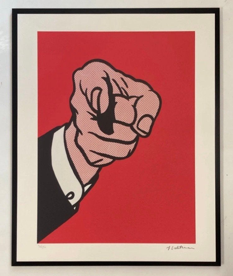 Roy Lichtenstein: lithografie verkocht ingelijst, Ophalen of Verzenden, Lithografie