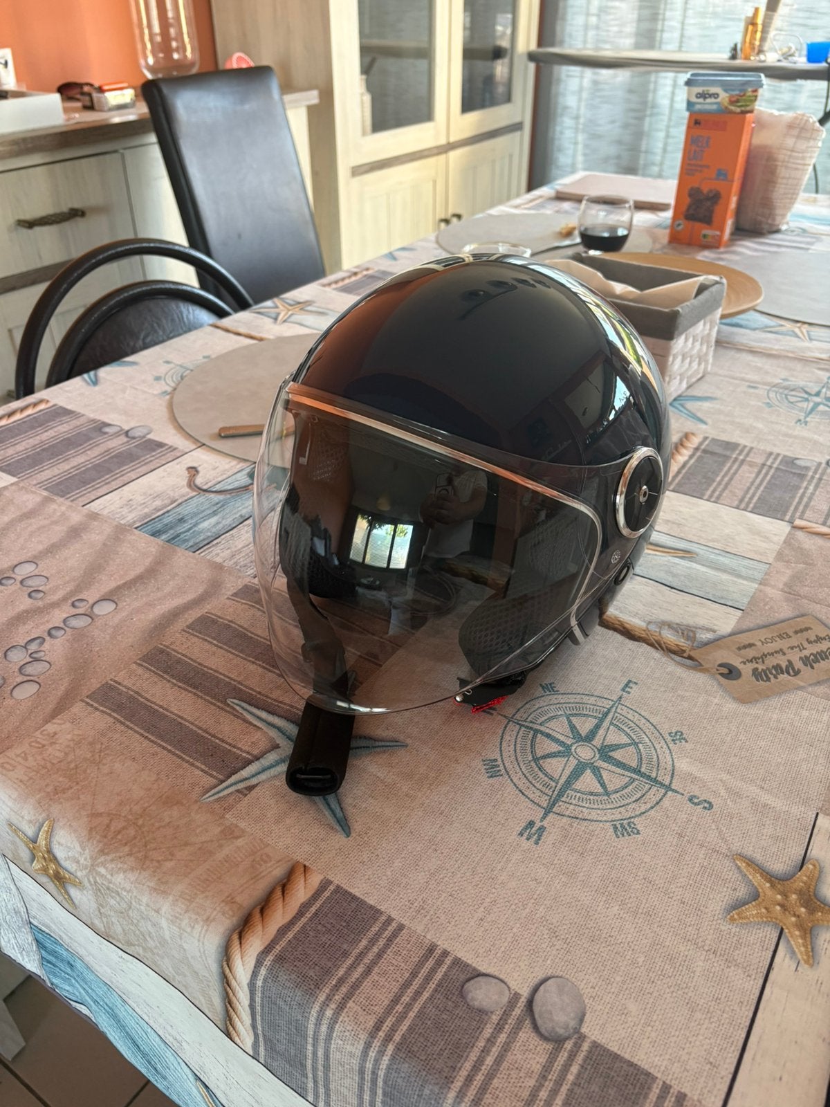 Scooter/Brommer helm te koop, Vélos & Vélomoteurs, Casques de cyclomoteur, Enlèvement, Neuf, Medium