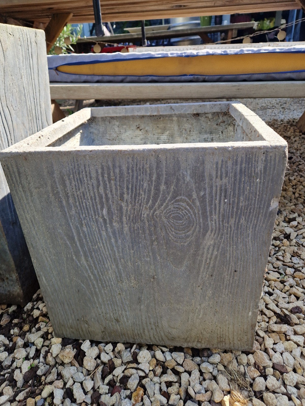 plantenbak met houtnerf structuur, Ophalen, Gebruikt, Minder dan 60 cm, Vierkant