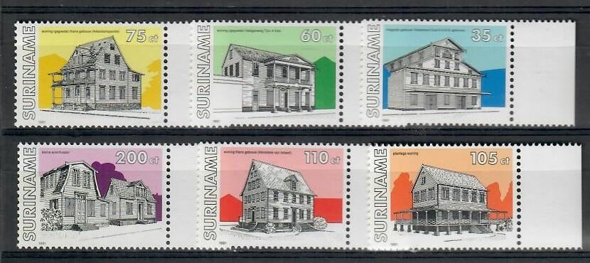 Suriname yvertnrs.: 1219/24 postfris, Postzegels en Munten, Ophalen of Verzenden, Postfris