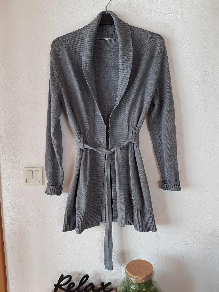 Gilet HEMA gris mi long taille M, Enlèvement ou Envoi, Porté, Taille 38/40 (M), Gris
