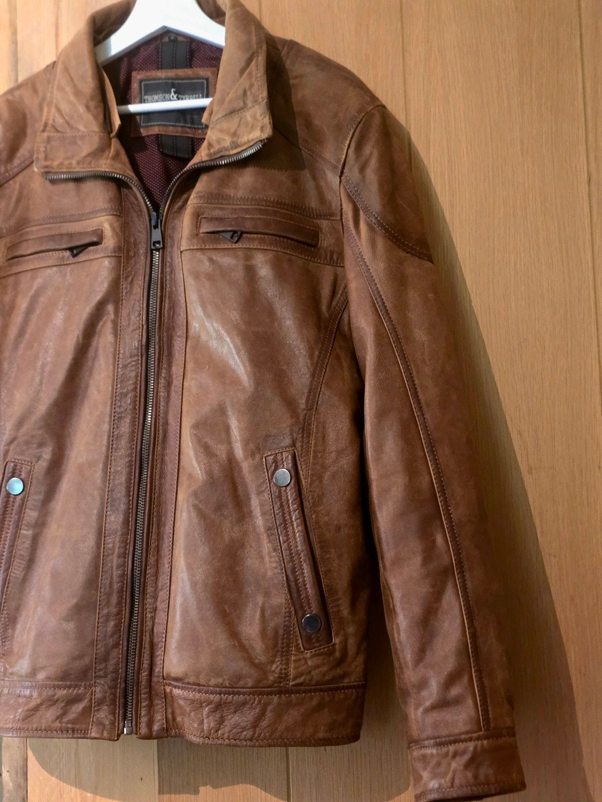 Leren jack maat 50 Thomson & Tyrrell ( DNR Donders 1860 ), Vêtements | Hommes, Vestes | Hiver, Enlèvement ou Envoi, Comme neuf
