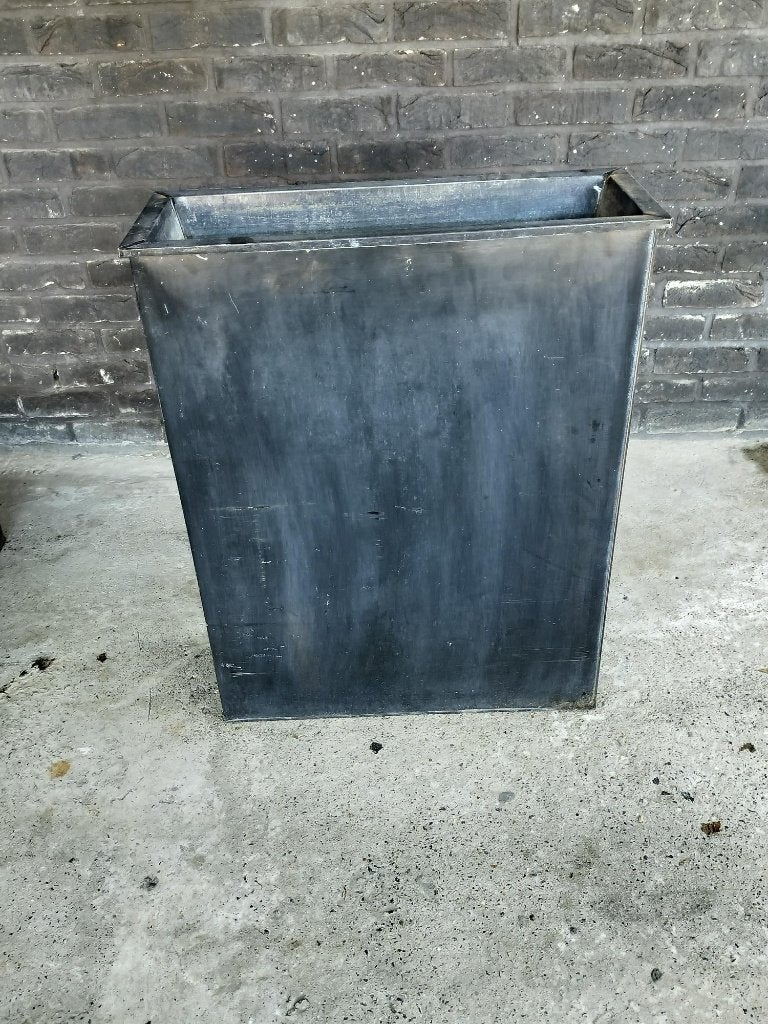 Boîte à fleurs haute en zinc 77h X 58b X 20, Enlèvement ou Envoi, Utilisé, Intérieur, Métal