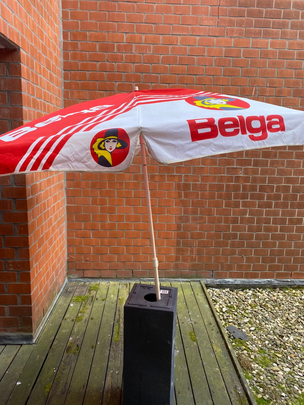 Belga parasol, Collections, Marques & Objets publicitaires, Enlèvement, Utilisé
