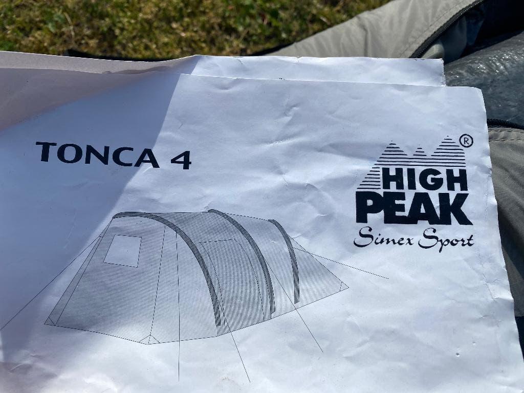 Tent high peak 4 personen, Caravans en Kamperen, Tenten, Ophalen of Verzenden, Zo goed als nieuw, Tot en met 4