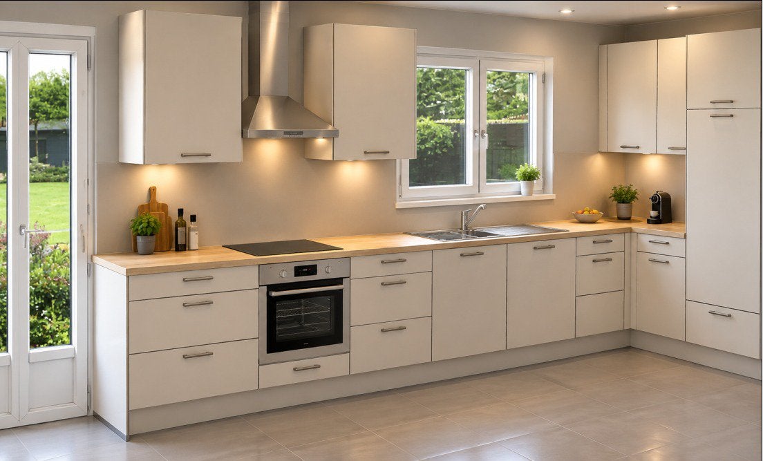 Cuisine complète NEUVE – jamais déballée – 3.500 € TTC, Enlèvement ou Envoi, Comme neuf, Gris