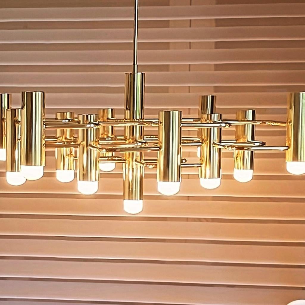 XXL Vintage Sciolari met 13 lichtpunten, Ophalen, Zo goed als nieuw, Metaal, Hollywood regency