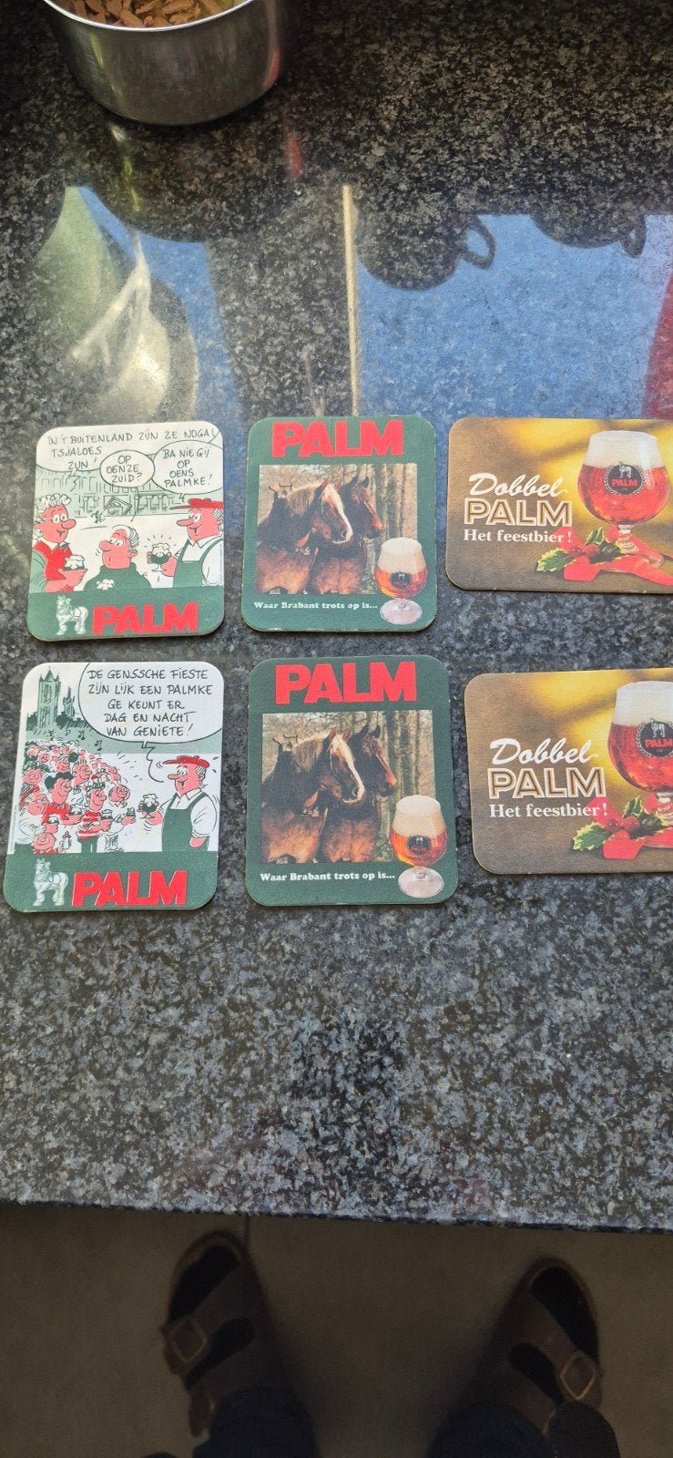 palm 6 oude bierkaartjes, Collections, Enlèvement ou Envoi, Palm