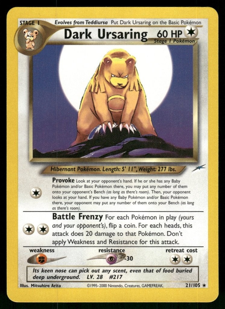 Dark Ursaring 21/105 - Neo Destiny, Verzenden, Gebruikt