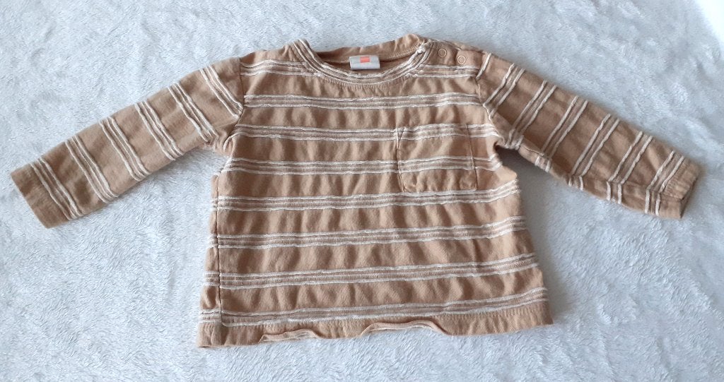 Baby shirtje bruin lange mouwen Hema 74, Enfants & Bébés, Vêtements de bébé | Taille 74, Enlèvement ou Envoi, Neuf, Garçon ou Fille