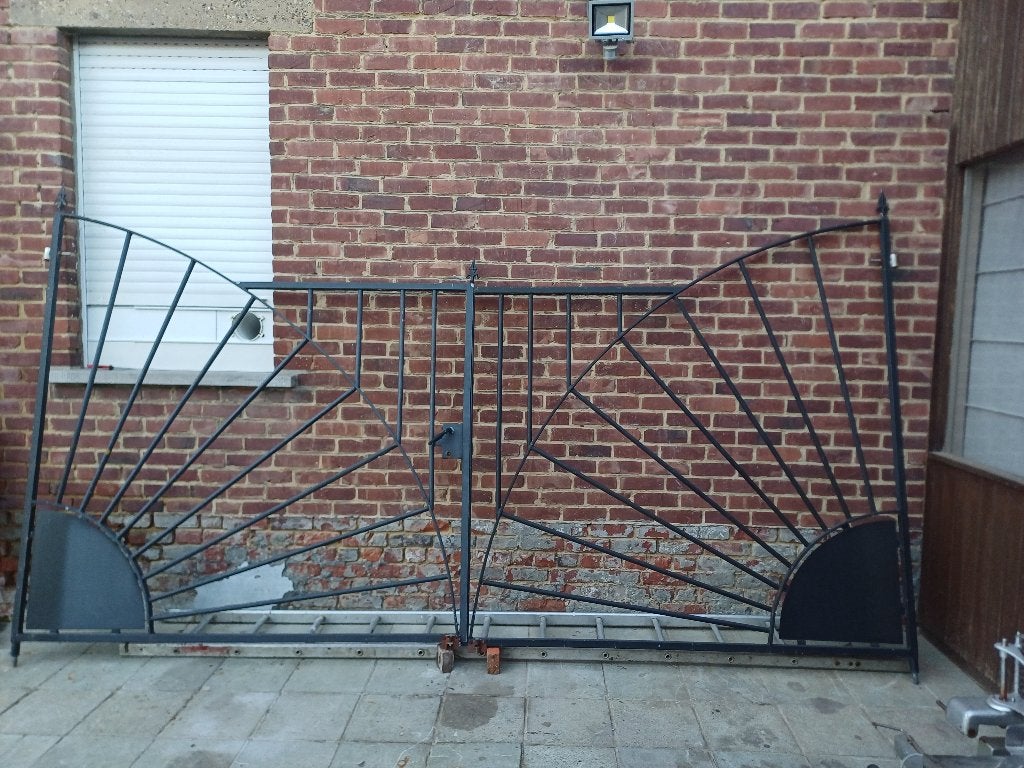 Metalen  hekken, Ophalen, Gebruikt, IJzer, Dubbelstaafmat hekwerk