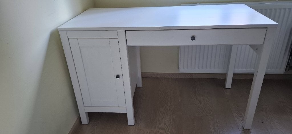 Ikea Hemnes bureau 120x55x74 cm - wit hout, Ophalen, Gebruikt, 120 cm, Hout