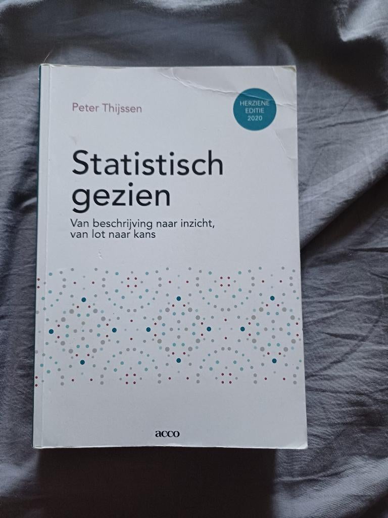 Boek Statistisch Gezien - Peter Thijssen, Boeken, Ophalen, Gelezen, Hoger Onderwijs, Acco