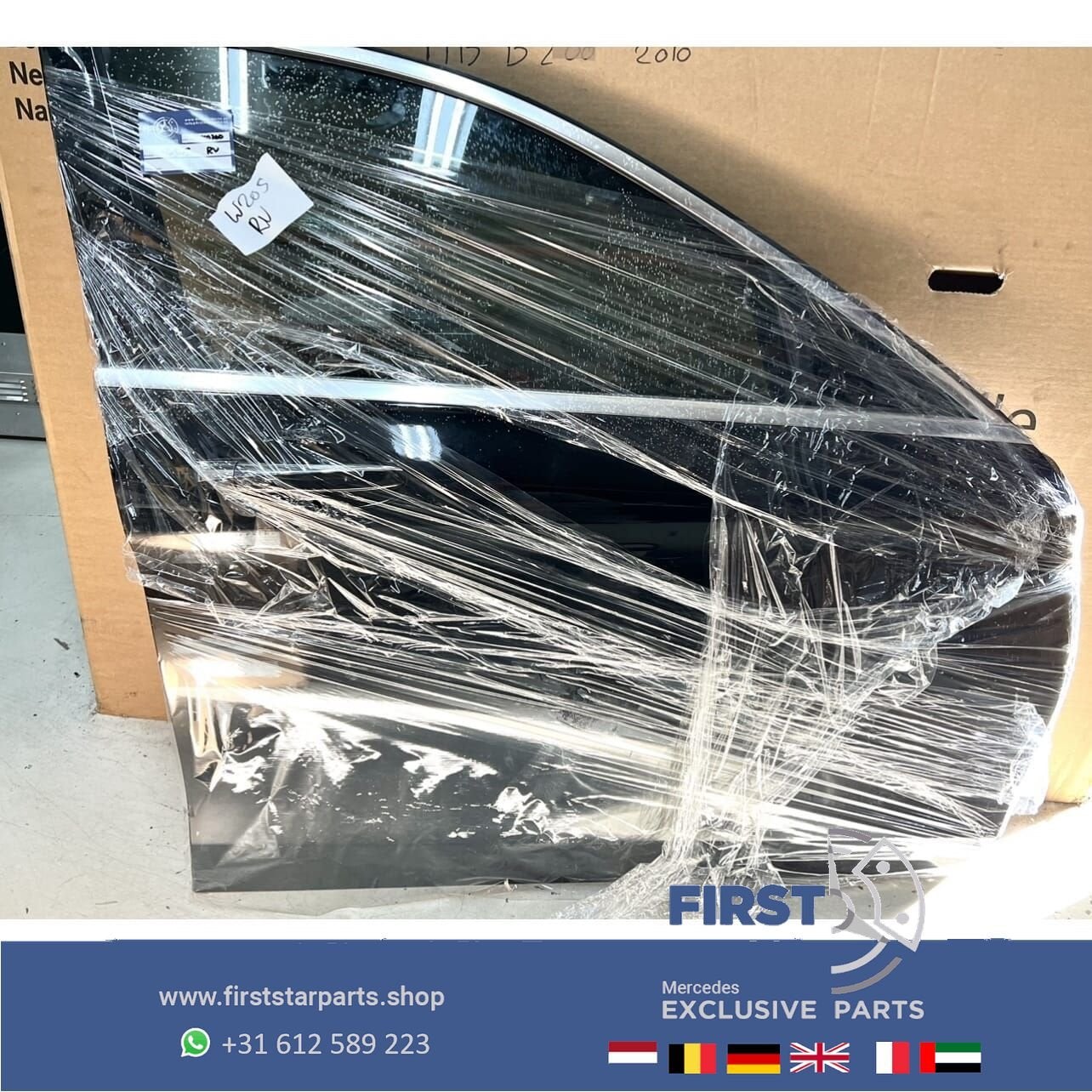 W205 S205 DEUR RECHTSVOOR PORTIER C Klasse ZWART 2014-2021 C, Utilisé, Porte, Avant, -