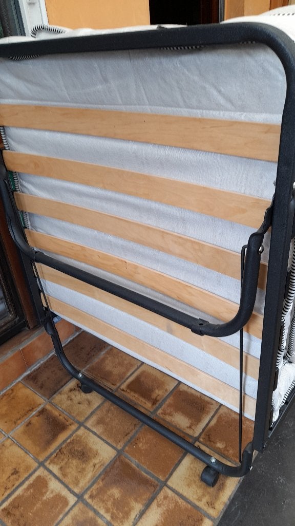 Lit pliable, lit d'appoint, 90 cm, Une personne, Brun, Enlèvement