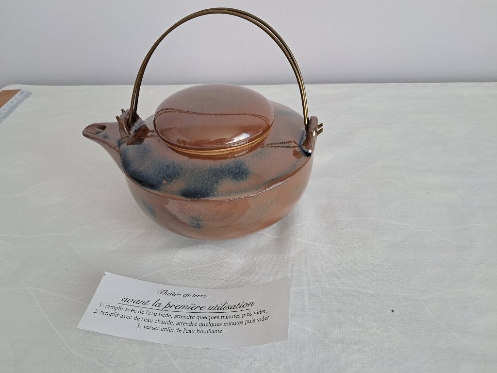 Théière en terre cuite émaillée neuve, Maison & Meubles, Cuisine | Vaisselle, Neuf, Enlèvement ou Envoi, Autres matériaux, Théière