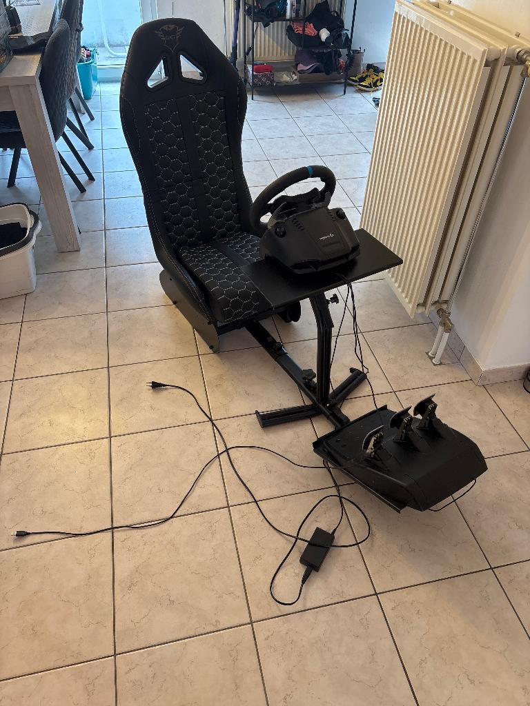Gaming race setup, Games en Spelcomputers, Spelcomputers | Sony Consoles | Accessoires, Ophalen, Zo goed als nieuw, Stuur of Pedalen